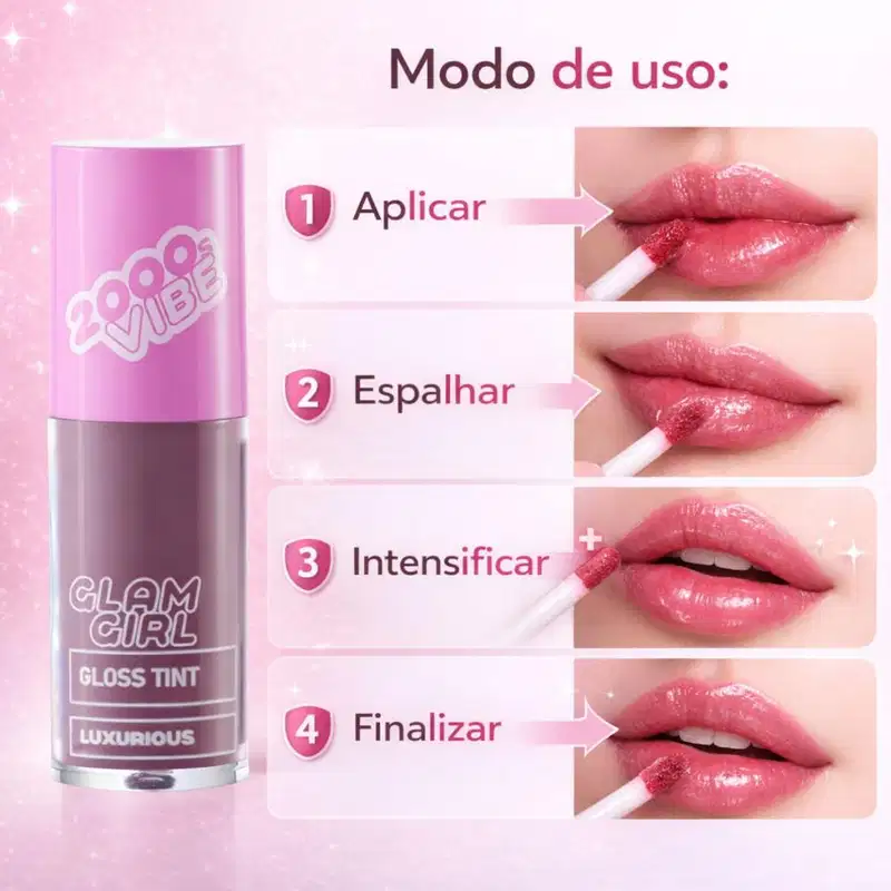 Gloss Tint Ruby Rose Popstar Glam Girl Luxurious Hb-l6603-5