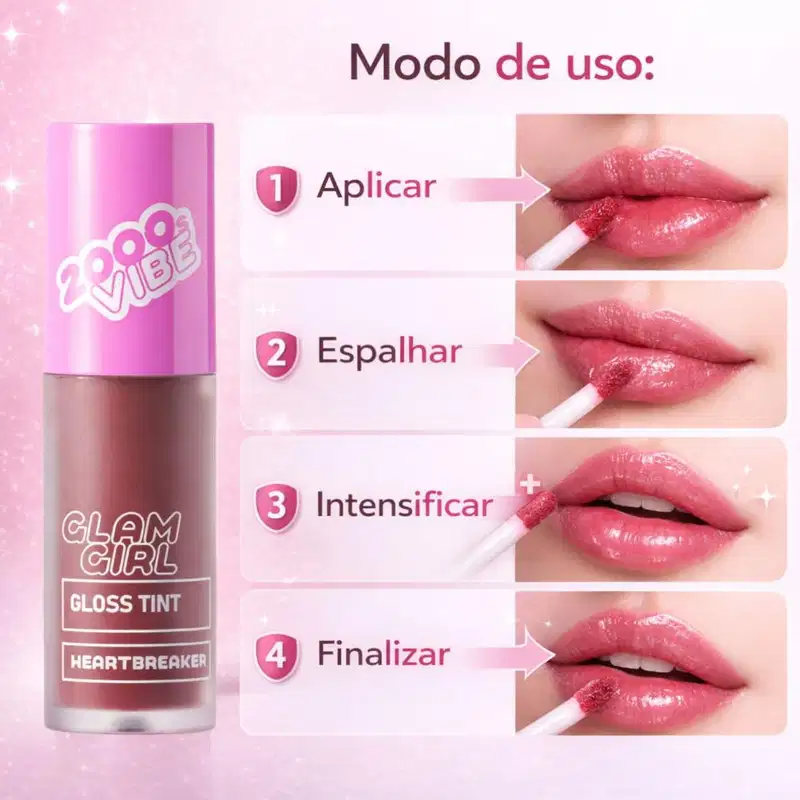 Gloss Tint Ruby Rose Popstar Glam Girl Heartbreaker Hb-l6603-4