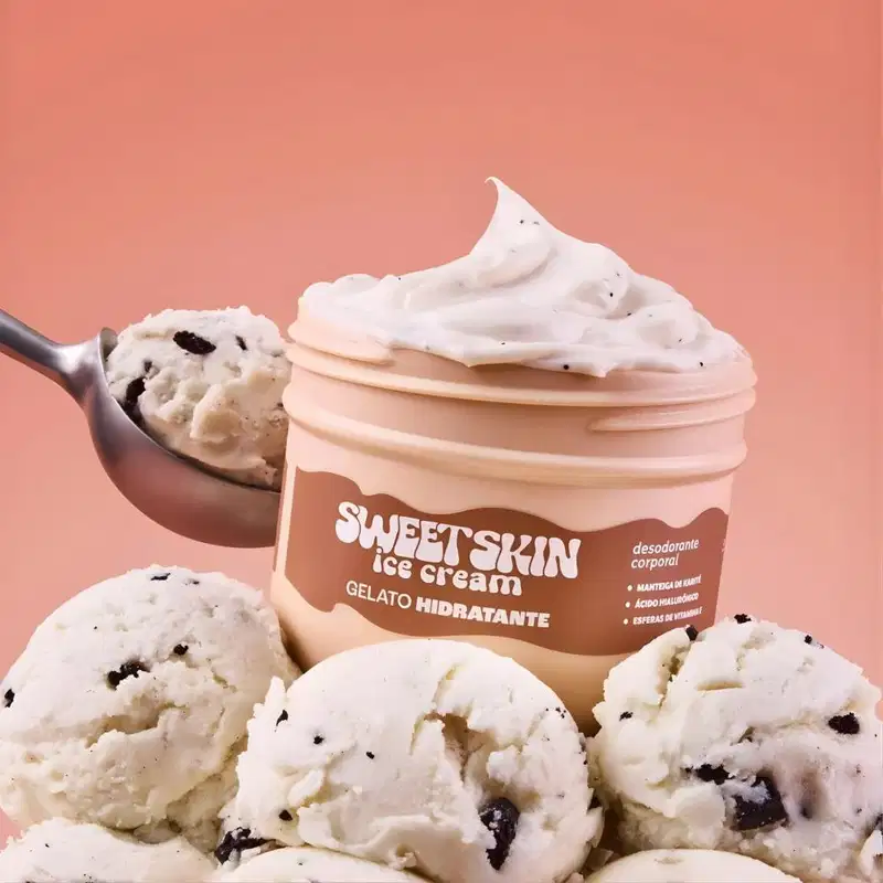 Hidratante Corporal Gelato Dailus Sweet Skin Ice Cream Cookies e Cream 200ml