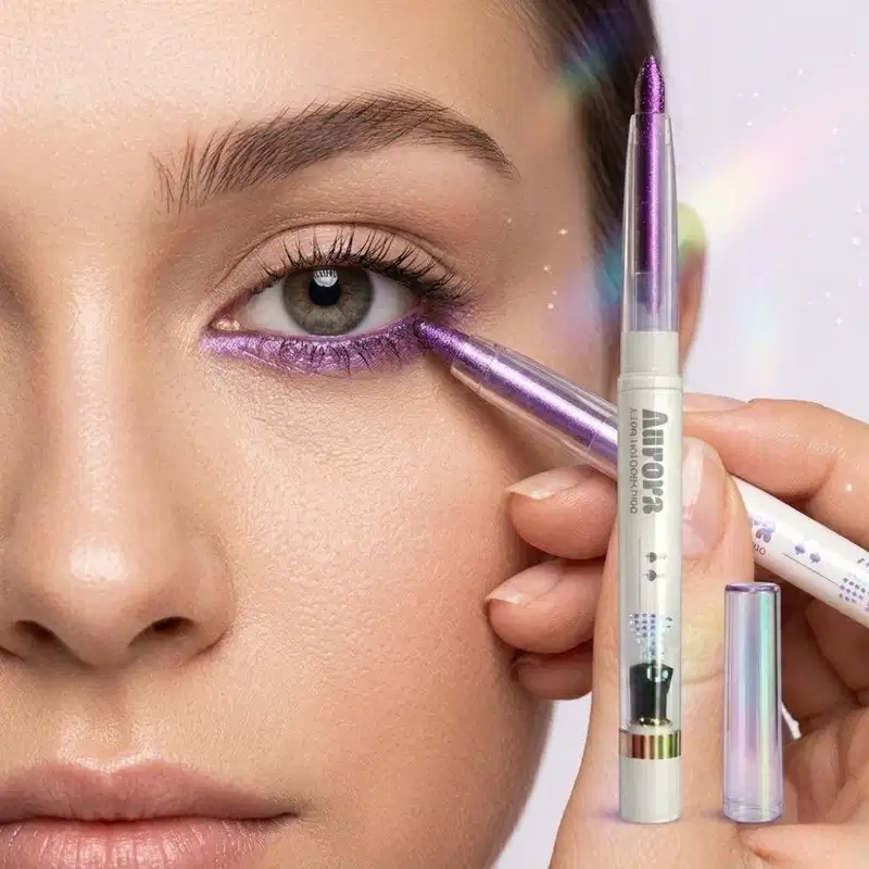 Lápis Holográfico Para Olhos Luisance Aurora Com Apontador Purpura Ref. L17005