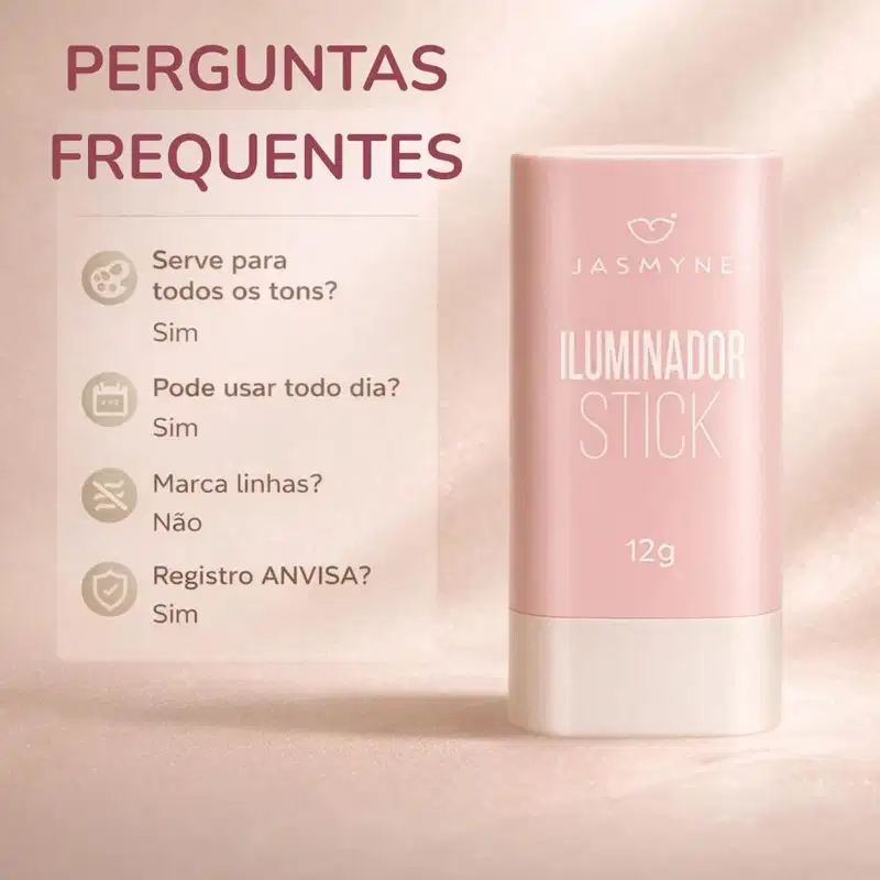 Iluminador Stick Jasmyne Soft Champagne 12g Ref. J0108