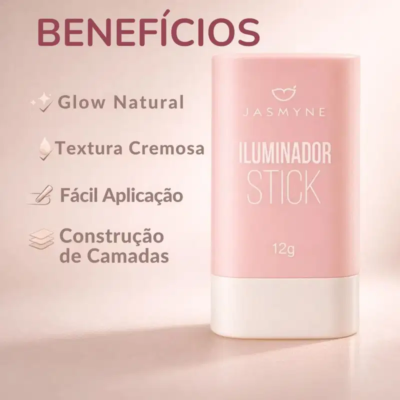 Iluminador Stick Jasmyne Soft Champagne 12g Ref. J0108