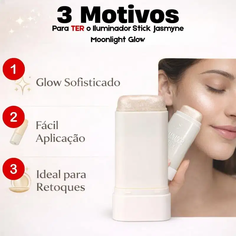 Iluminador Stick Jasmyne Moonlight Glow 12g Ref. J0108