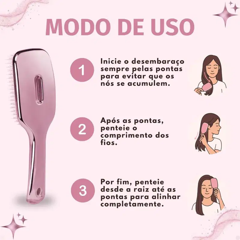 Escova Ricca Flex Premium Rose Cód. 2454