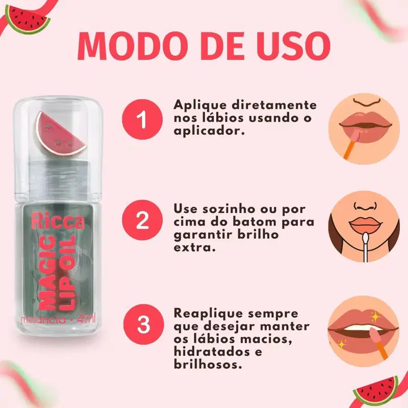 Lip Oil Ricca Magic Melancia