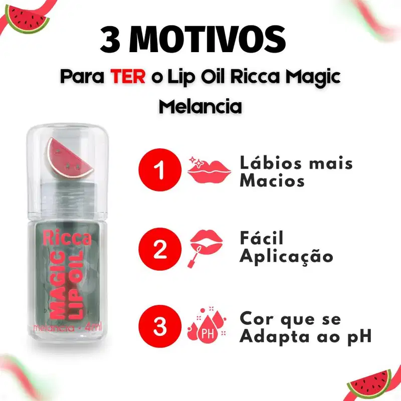 Lip Oil Ricca Magic Melancia