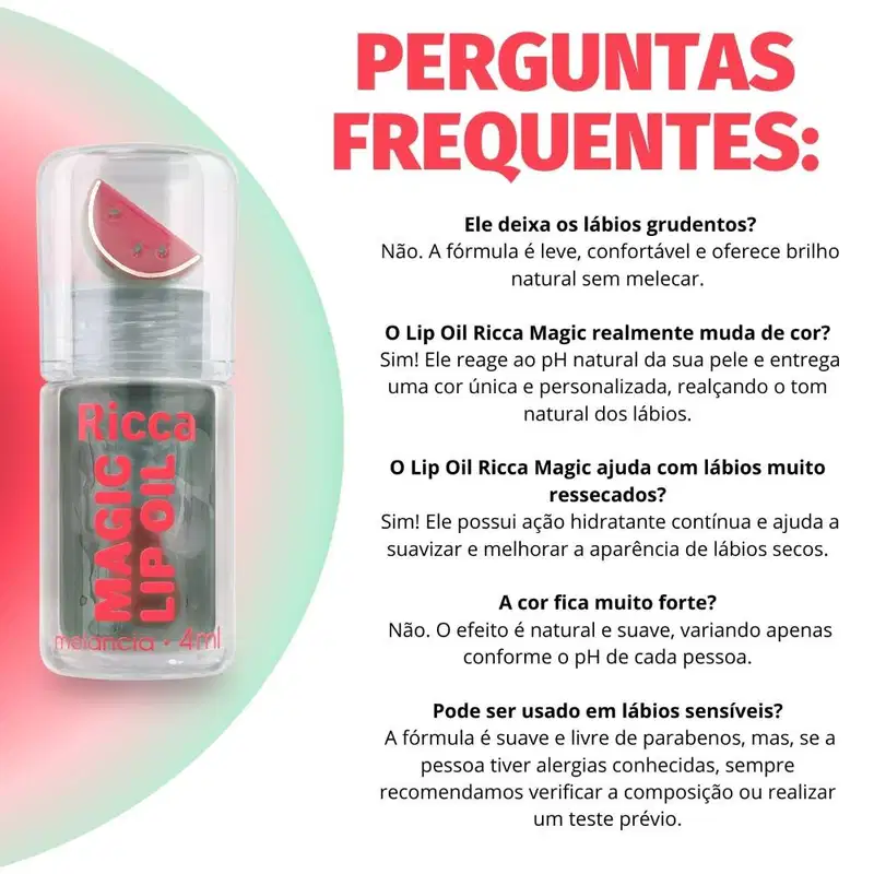 Lip Oil Ricca Magic Melancia