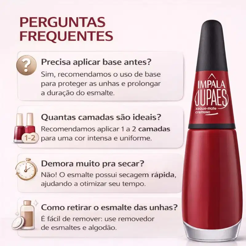 Esmalte Cremoso Impala Ju Paes Virando O Jogo Xeque-Mate 7,5ml