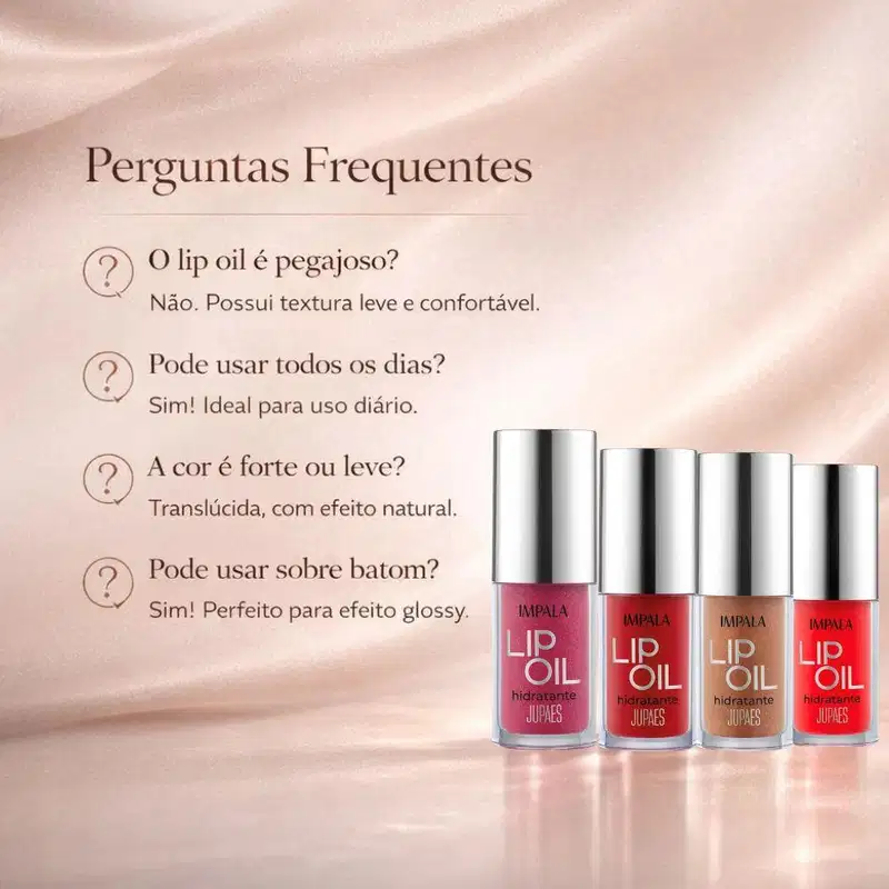 Kit Impala Ju Paes Virando O Jogo Lip Oil Com 4