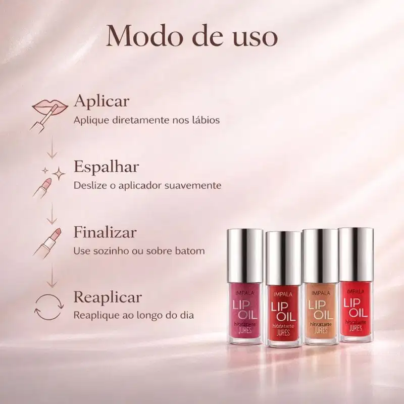 Kit Impala Ju Paes Virando O Jogo Lip Oil Com 4
