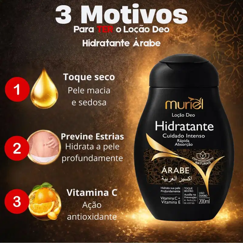 Loção Deo Hidratante Corporal Muriel Árabe 200ml