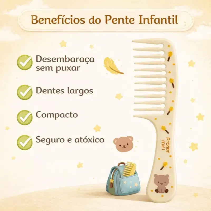 Proart Mini Pmp01b - Pente Dentes Largos Infantil