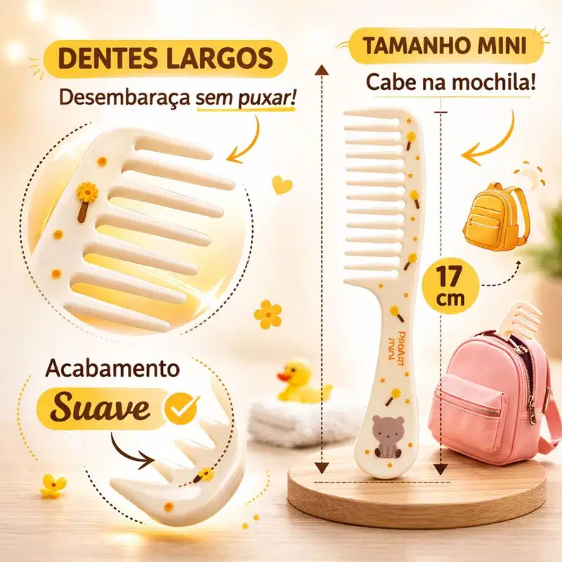 Proart Mini Pmp01b - Pente Dentes Largos Infantil