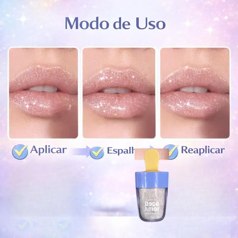 Gloss Labial Jasmyne Doce Amor 7ml Cor 01 Js00070