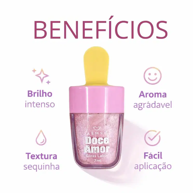 Gloss Labial Jasmyne Doce Amor 7ml Cor 02 Js00070