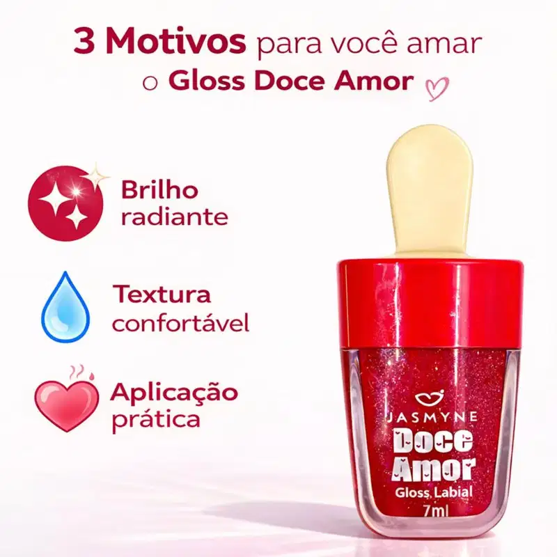 Gloss Labial Jasmyne Doce Amor 7ml Cor 05 Js00070