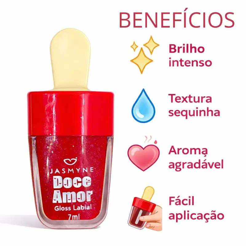 Gloss Labial Jasmyne Doce Amor 7ml Cor 05 Js00070