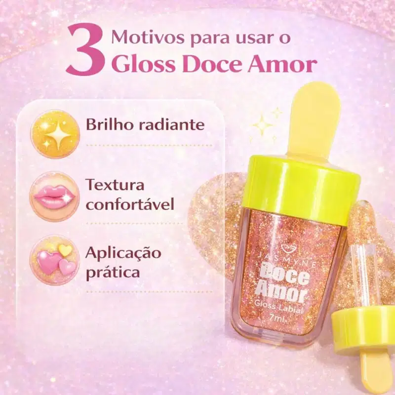 Gloss Labial Jasmyne Doce Amor 7ml Cor 06 Js00070
