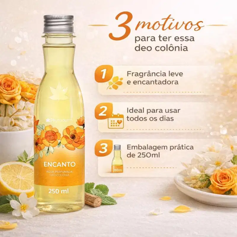 Água Perfumada Deo Colônia Phytoderm Encanto 250ml