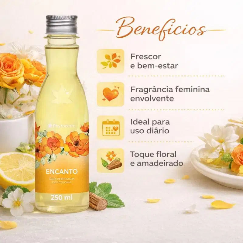 Água Perfumada Deo Colônia Phytoderm Encanto 250ml