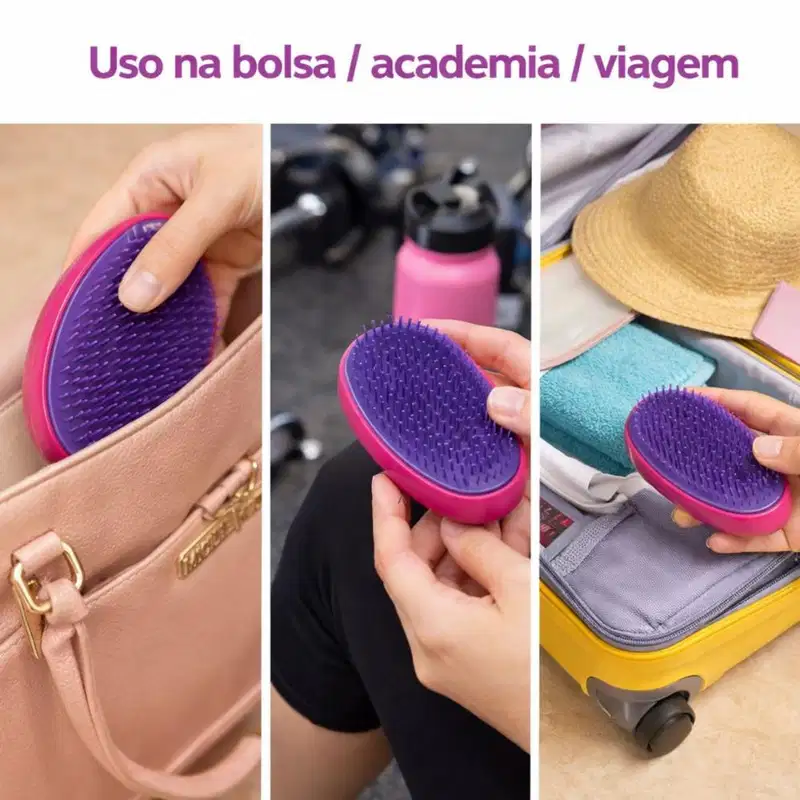 Escova Ricca Flex Pocket Roxa 2457