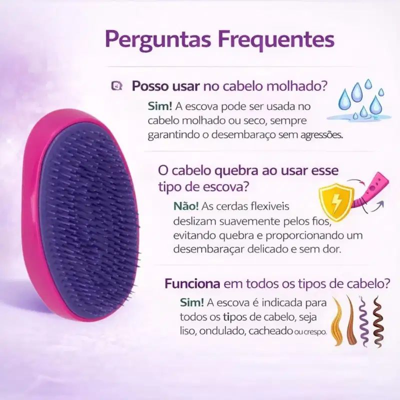 Escova Ricca Flex Pocket Roxa 2457