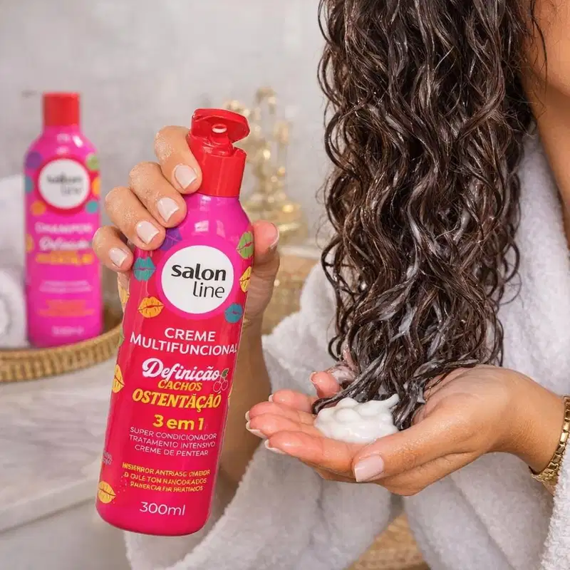 Kit Salon Line Definição Cachos Ostentação Completo Com 7 + Mimos