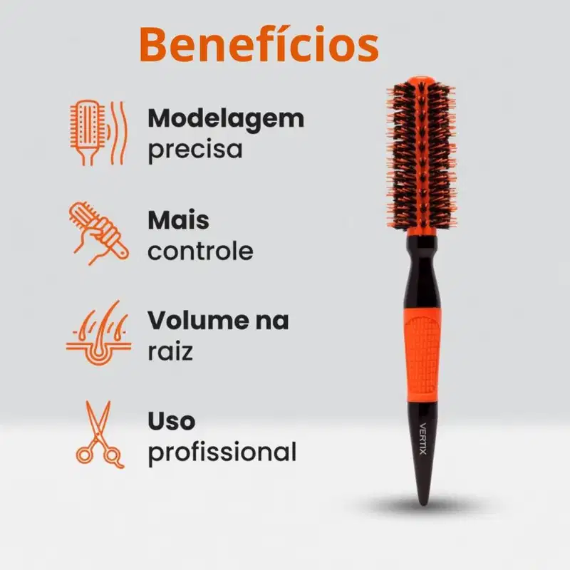 Escova Pro Salon Vertix 19mm Cód:1168