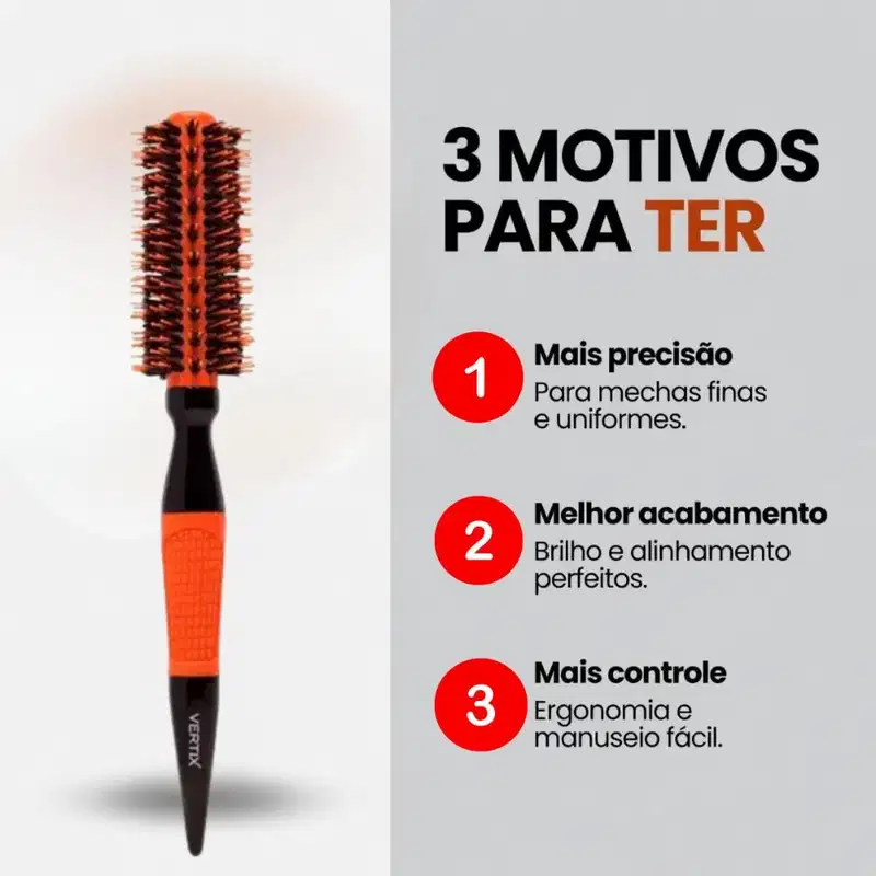Escova Pro Salon Vertix 19mm Cód:1168