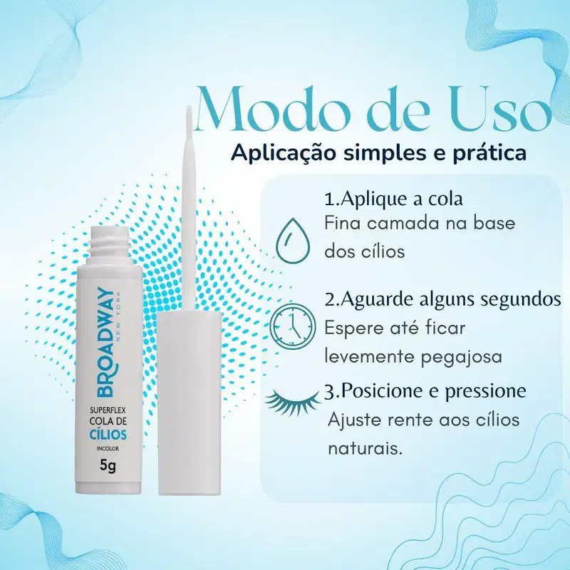 Cola Para Cílios Kiss Ny Broadway Superflex Incolor 5g