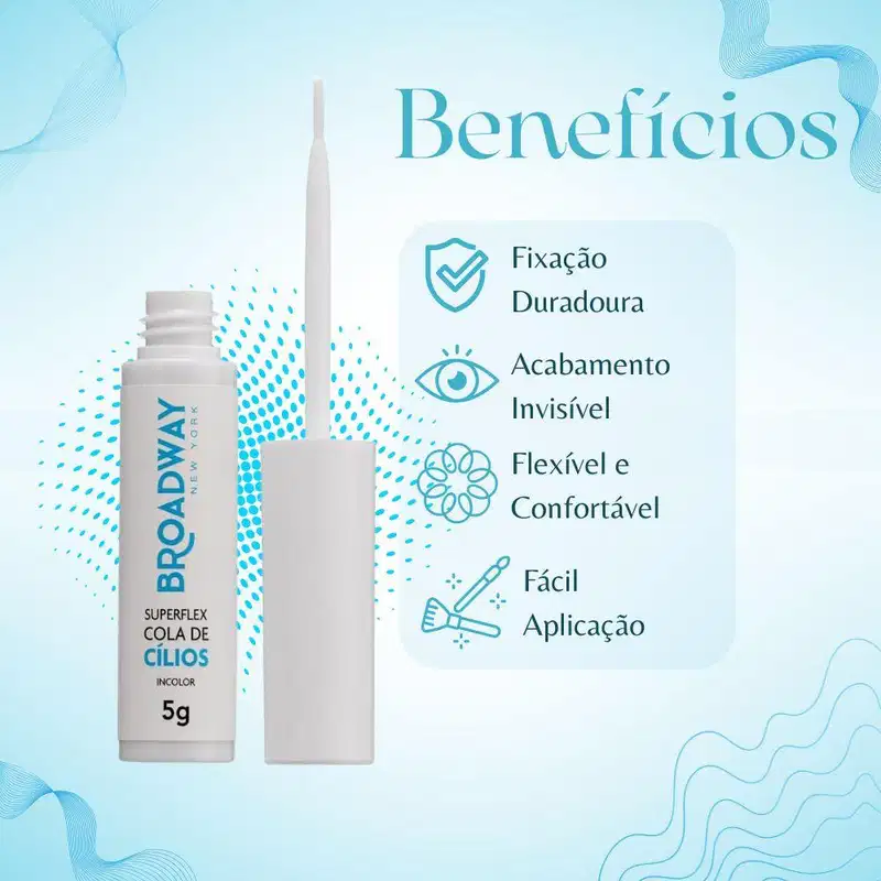 Cola Para Cílios Kiss Ny Broadway Superflex Incolor 5g