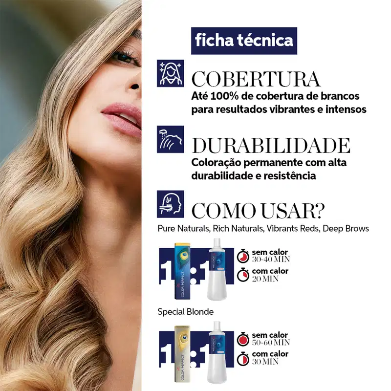 Wella Professionals Color Perfect 9/01 Louro Ultraclaro Natural Acinzentado - Coloração Permanente 60ml