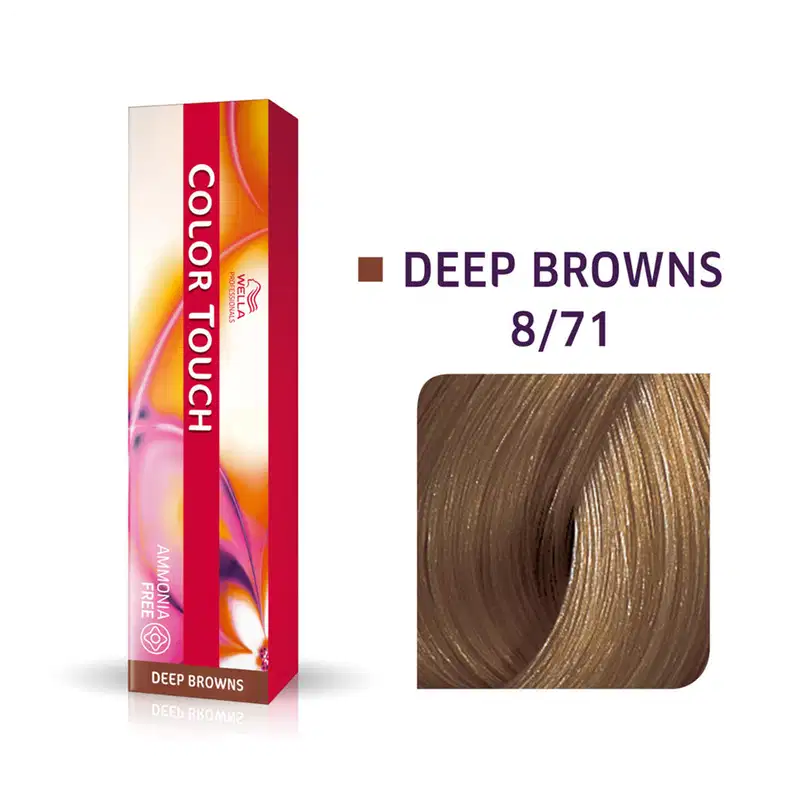Wella Professionals Color Touch 8/71 Louro Claro Marrom Acinzentado - Tonalizante 60g