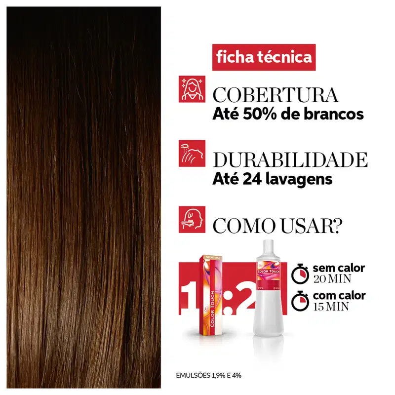 Wella Professionals Color Touch 5/66 Castanho Claro Intenso Violeta - Tonalizante 60g