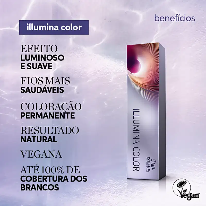 Wella Professionals Illumina Color 8/69 Louro Claro Violeta Acinzentado - Coloração 60ml
