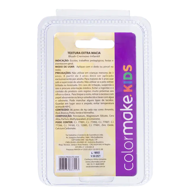 Kit Colormake Kids Tinta Facial (6 Unidades)
