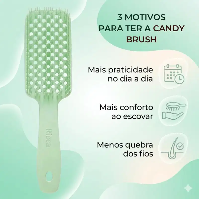 Escova Ricca Flex Candy Brush Menta