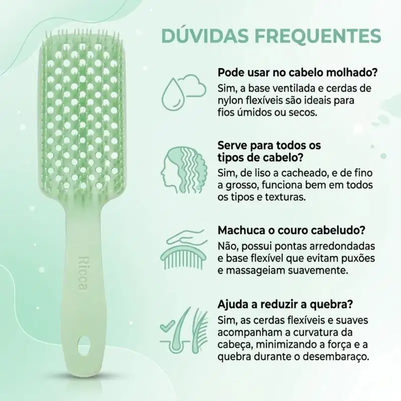 Escova Ricca Flex Candy Brush Menta