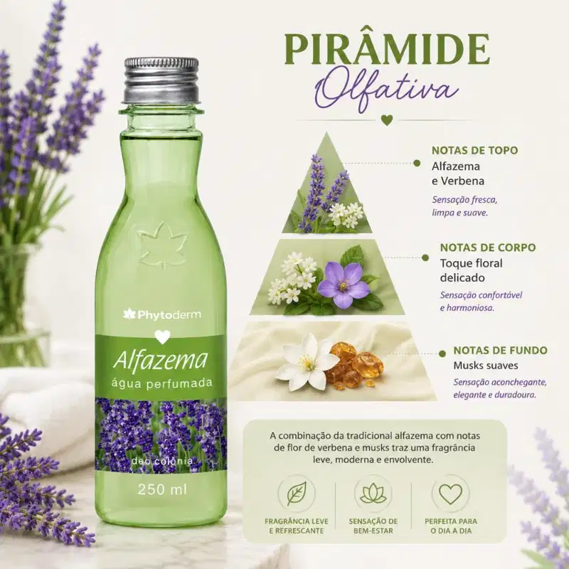 Água Perfumada Deo Colônia Phytoderm Leve 3 Pague 2 Alfazema 250ml
