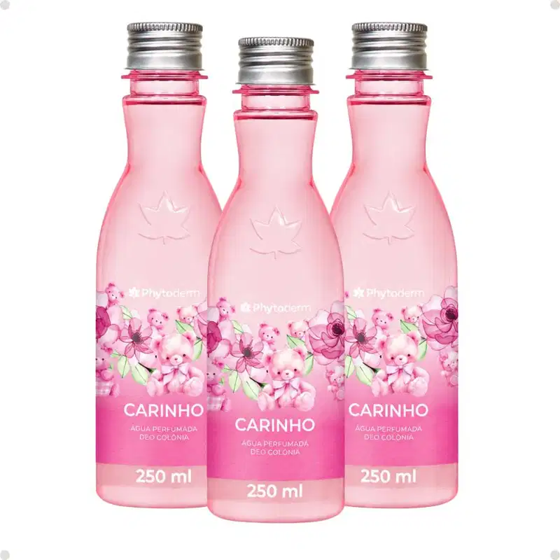 Kit Phytoderm Carinho: 3 Águas Perfumadas Deo Colônia 250ml