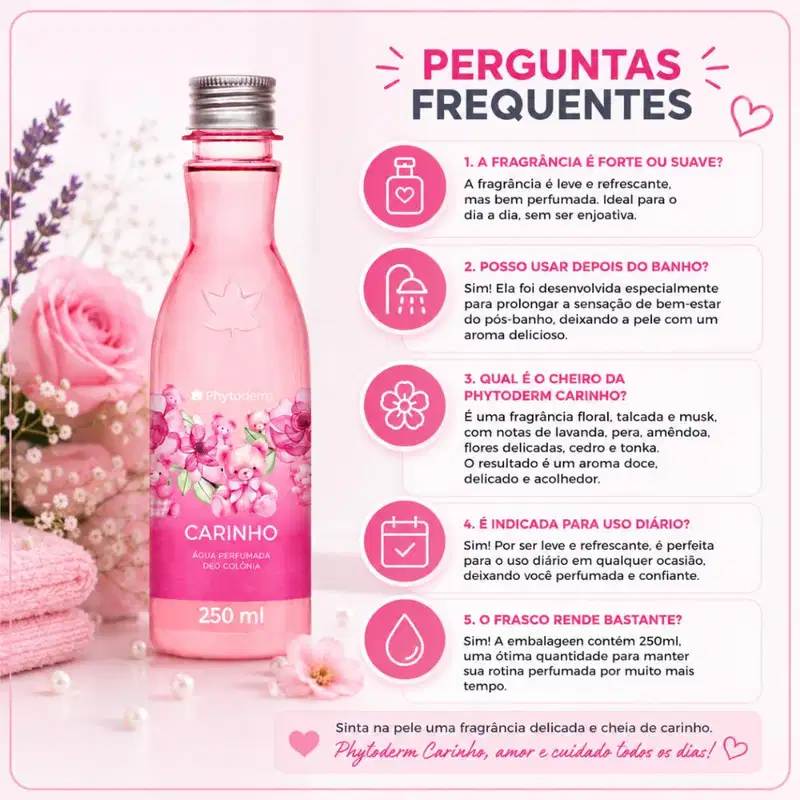 Kit Phytoderm Carinho: 3 Águas Perfumadas Deo Colônia 250ml