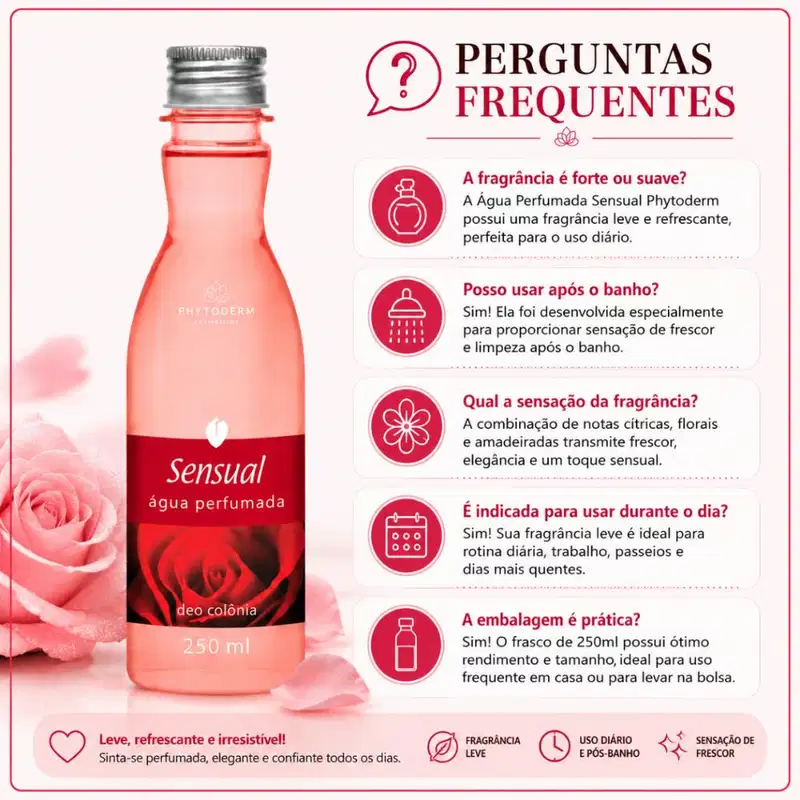 Kit Phytoderm Sensual: 3 Águas Perfumadas Deo Colônia 250ml