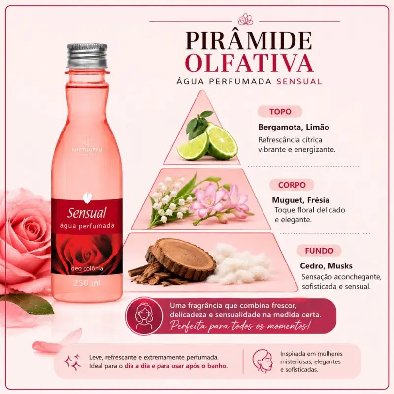 Kit Phytoderm Sensual: 3 Águas Perfumadas Deo Colônia 250ml