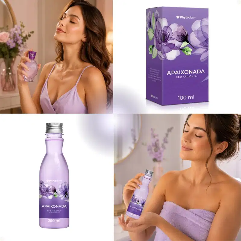 Kit Presente Phytoderm Apaixonada: Água Perfumada 250ml e Deo Colonia 100ml