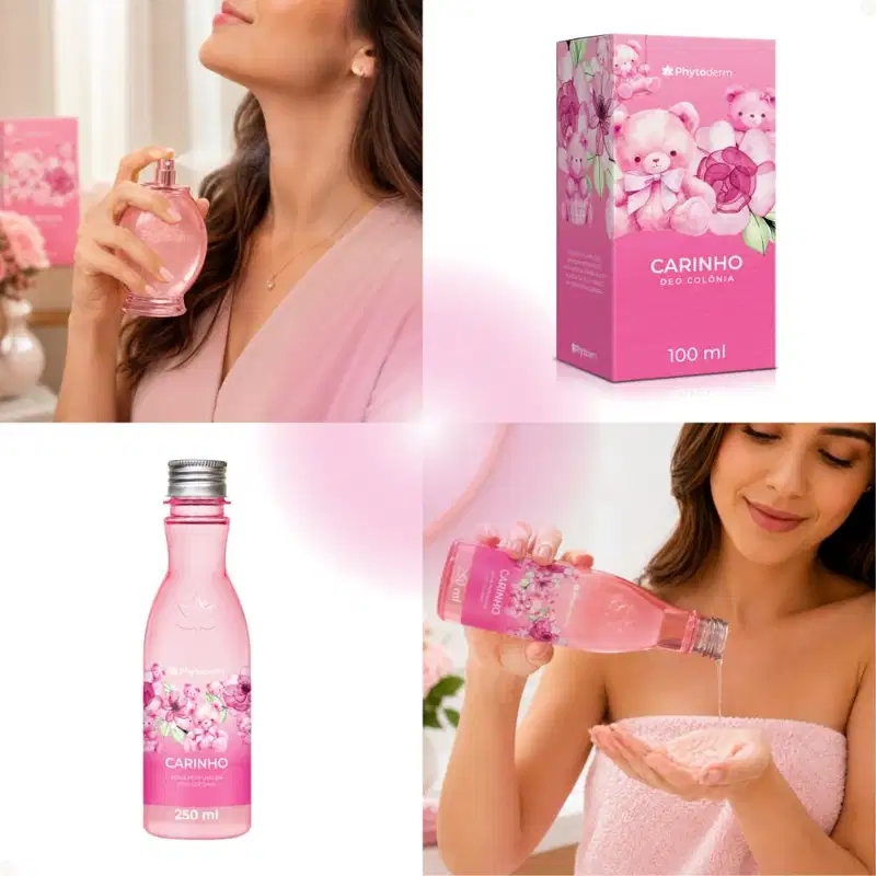 Kit Presente Phytoderm Carinho: Água Perfumada 250ml e Deo Colonia 100ml