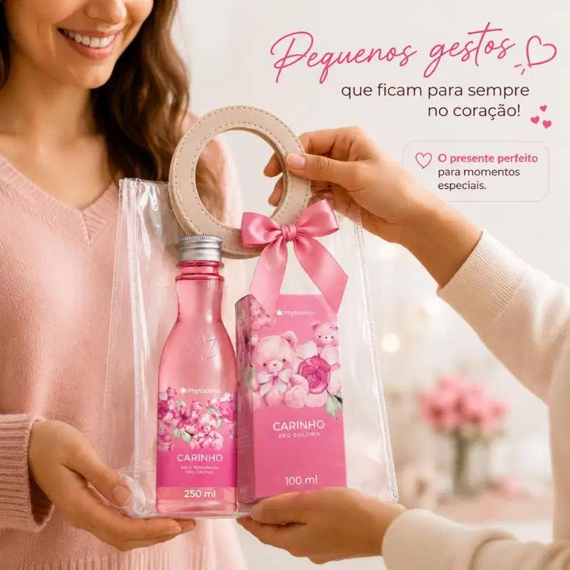 Kit Presente Phytoderm Carinho: Água Perfumada 250ml e Deo Colonia 100ml