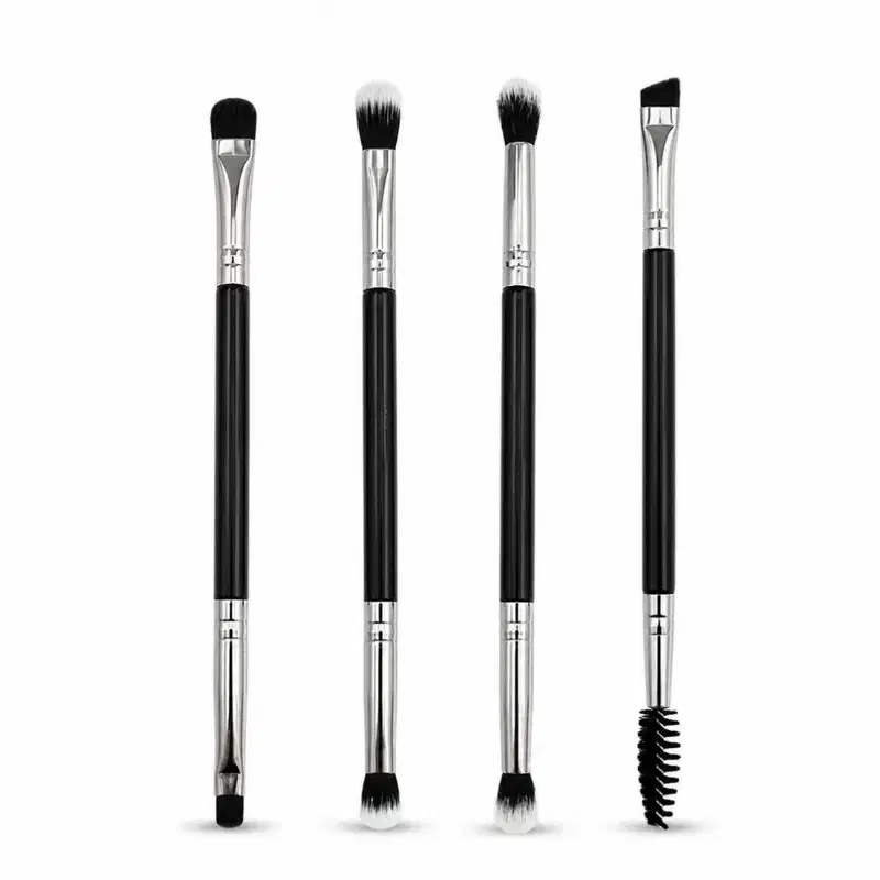 Kit Pincéis Macrilan Ultra Essencial: Corretivo e Precisão, Sombra e Esfumar, Esfumar e Chanfrado com Escova