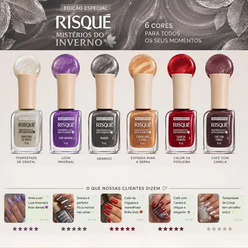 Esmalte Risqué Mistérios Do Inverno 9ml Granizo