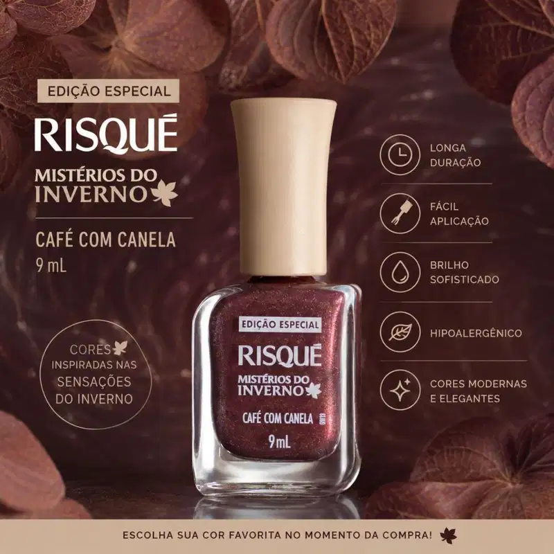 Esmalte Risqué Mistérios Do Inverno 9ml Tempestade De Cristal