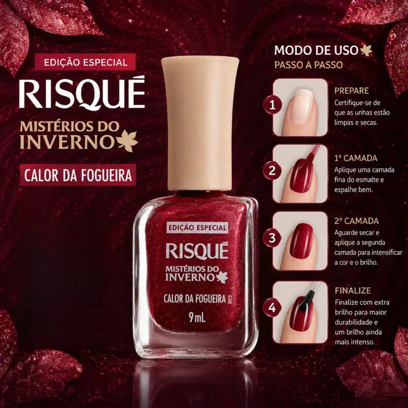Esmalte Risqué Mistérios Do Inverno 9ml Tempestade De Cristal